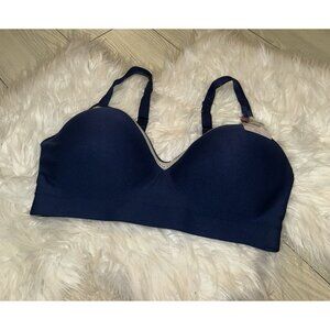 Hanes MHW199 SmoothTec ComfortFlex Fit Evolution Lace Bra WF Womens XL Blue New